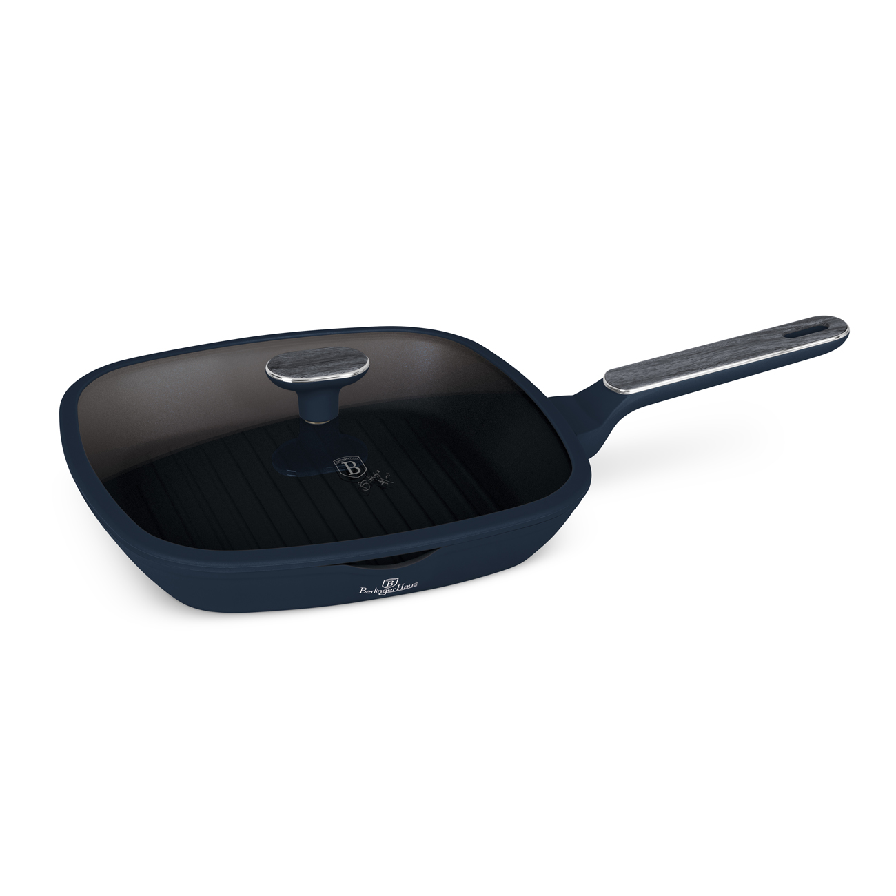 Grill serpenyő fedővel (28 cm)
